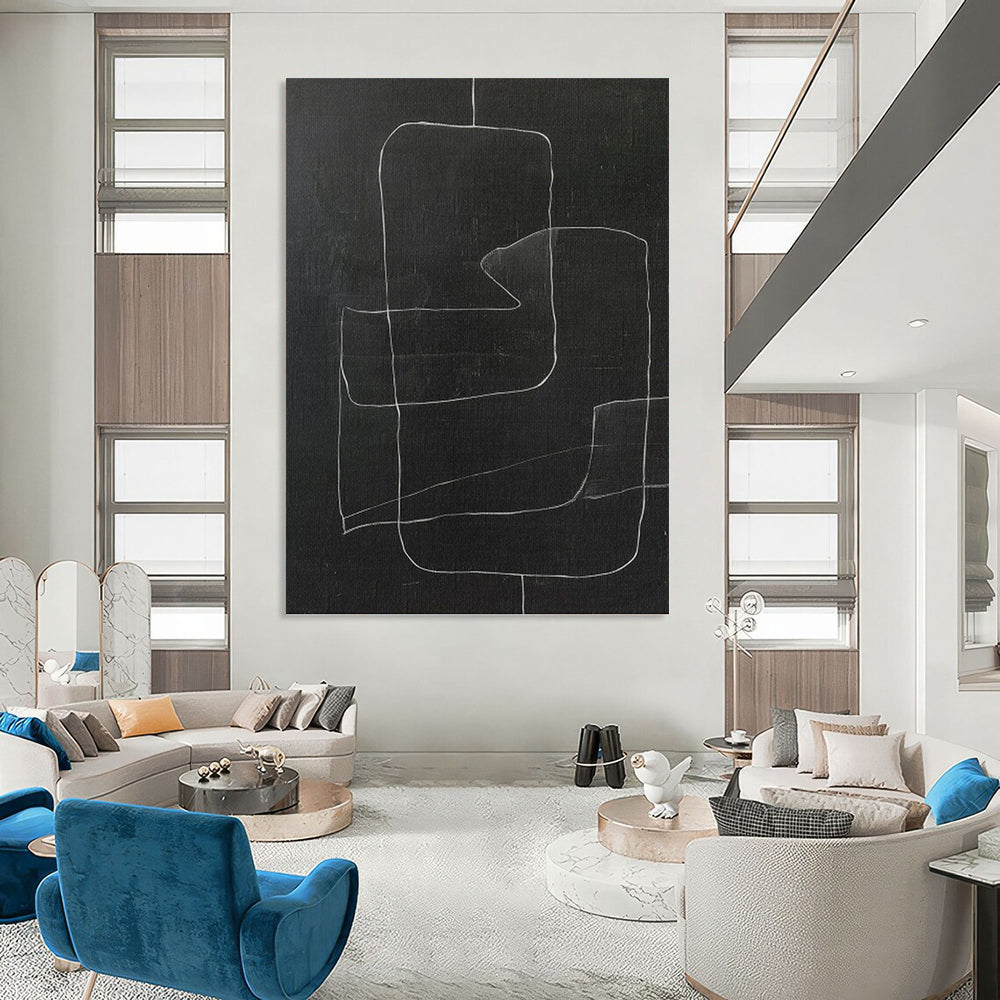 High - Fashion Designer - Painted Textured Canvas Mural for Bar & Hotel Lobby DKH1150