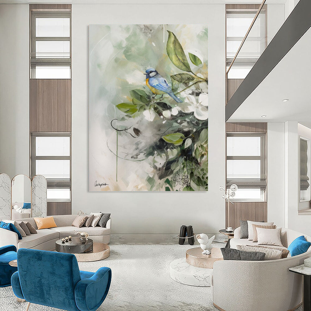 Gorgeous Hand - Rendered Textured Canvas Abstract for Office & Bar DKH1085