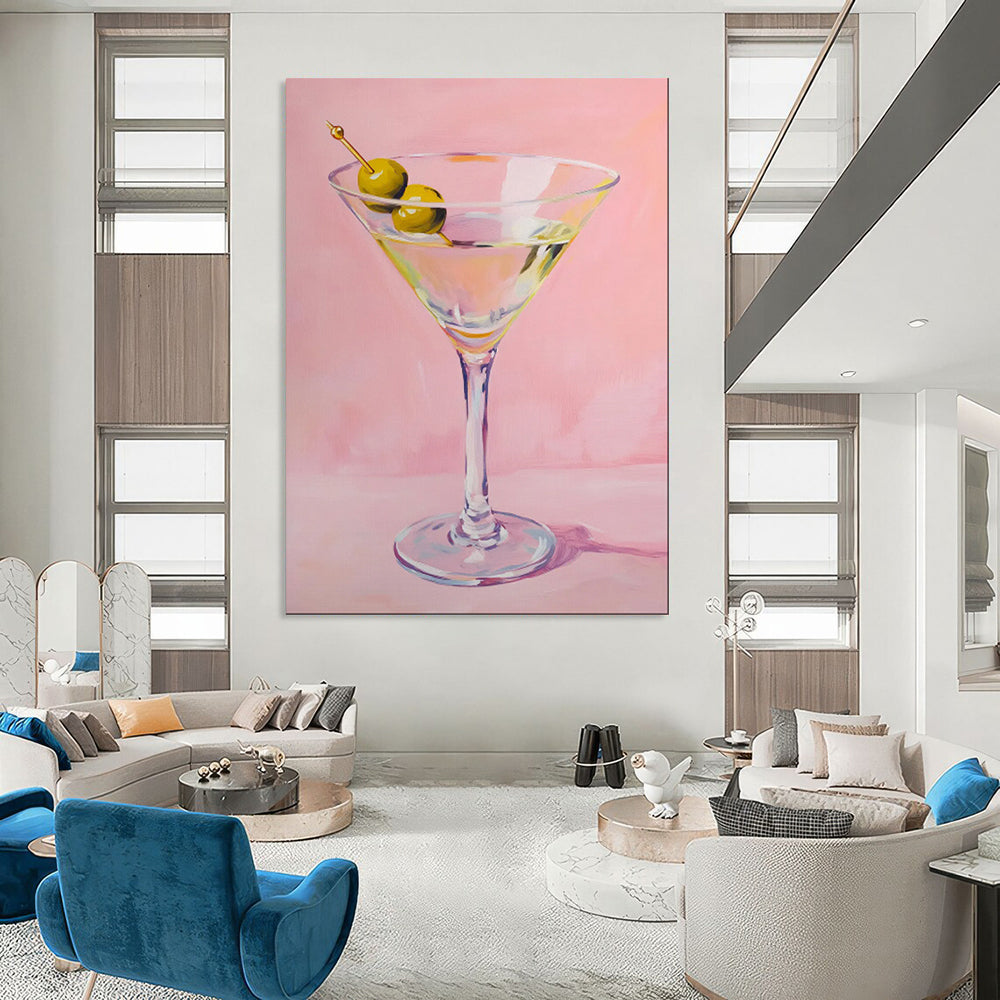 Modern & Stylish Hand-Painted Custom Abstract Painting for Office & Bar LargeART2016