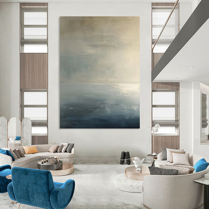 Custom Hand-Painted Abstract Masterpieces: Textured Beauty for Hotel & Entryway DTP299