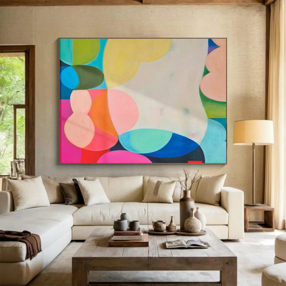 Custom - Crafted Oversized Abstract Mural for Arcade DKH056