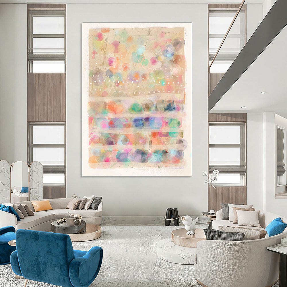 Hand-Painted Bespoke Abstract Canvas for Bedroom & Hotel LargeART1827