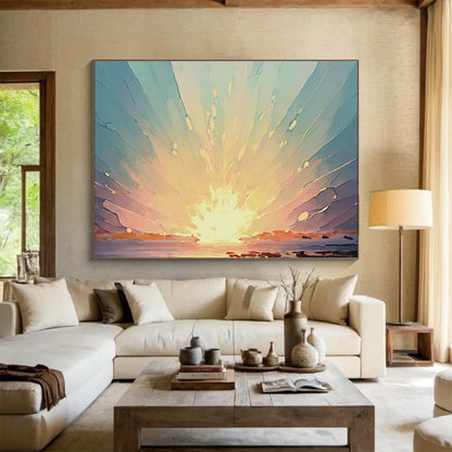 Colossal Textured Hand - Painted Abstract Painting for Space Accent DKH665