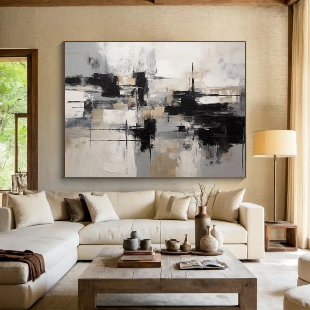 “Mystic Reflections” Giant Abstract Canvas for Bedroom & Entryway DKH335