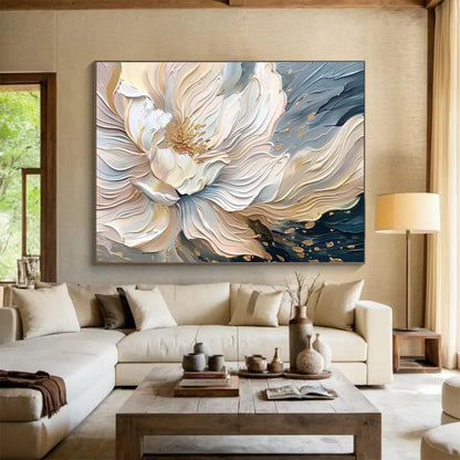 Immense Textured Hand - Painted Abstract Artwork for Artistic Focal Points DKH703