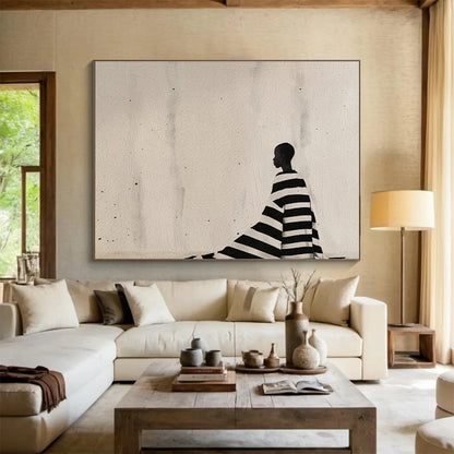 “Form Fusion” Oversized Abstract Art for Office & Dining Room DKH228