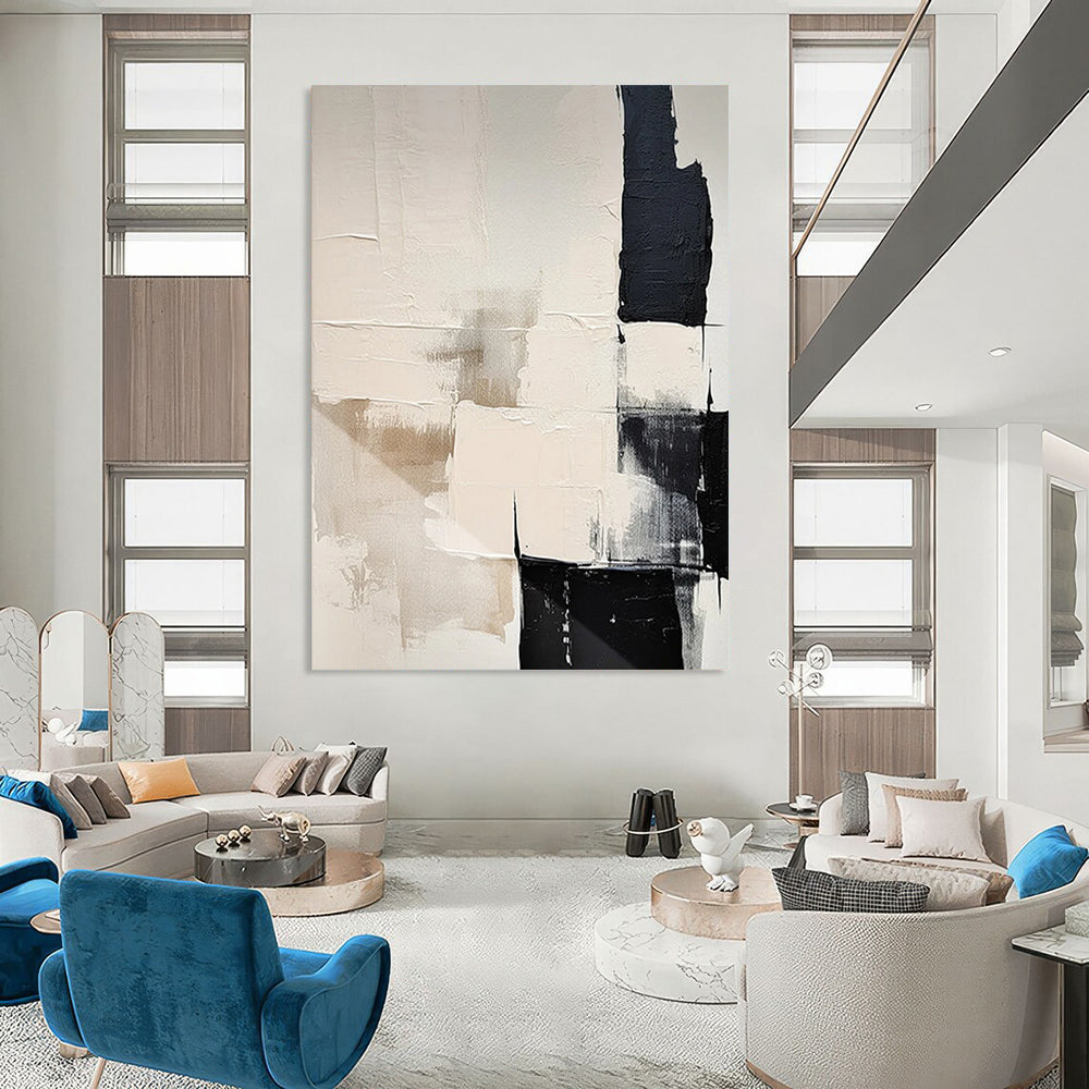 Expansive Hand - Painted Custom Abstract Masterpiece for Living Room and Office DTP056