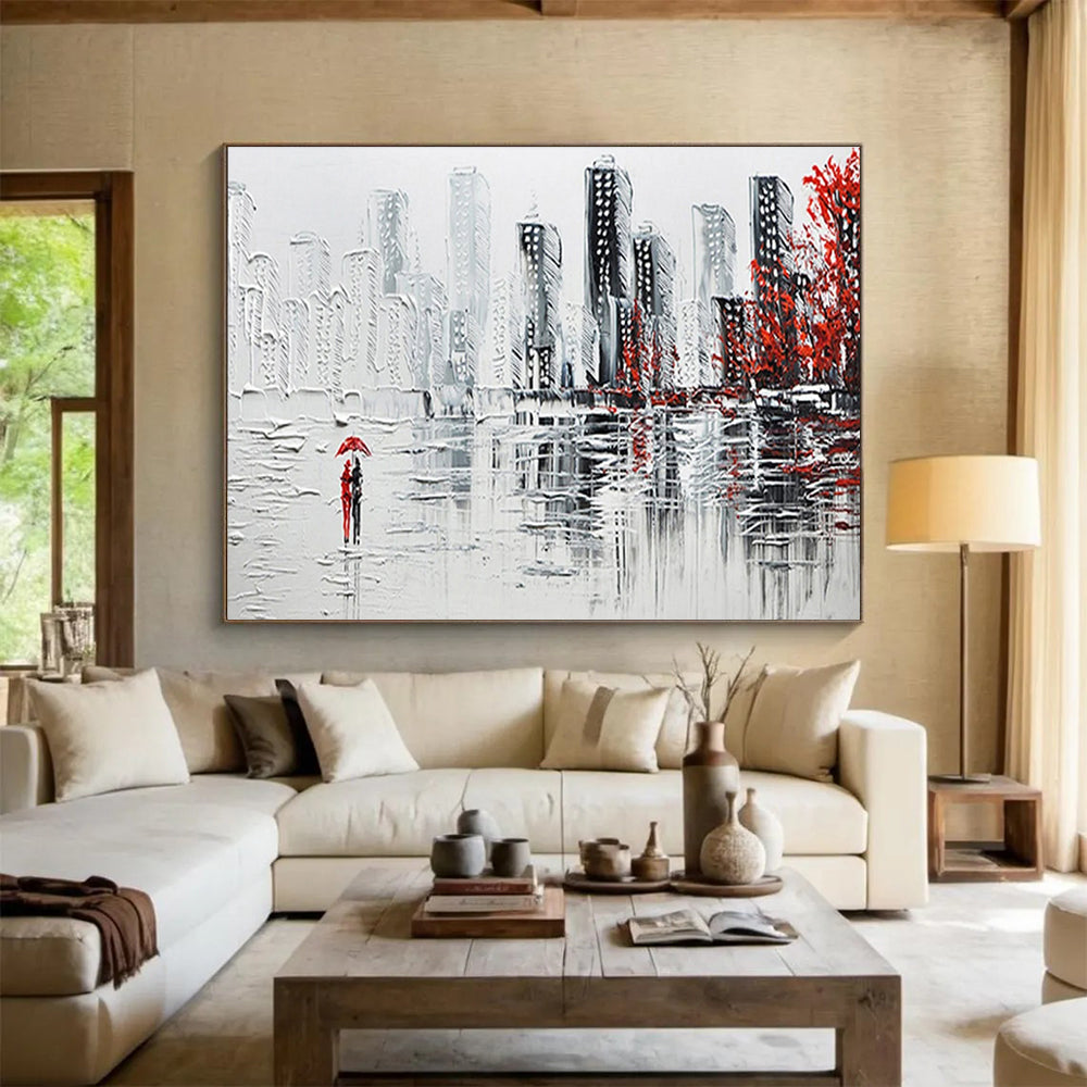 Energetic Large Abstract Canvas for Living Room & Hotel Suite DKH886