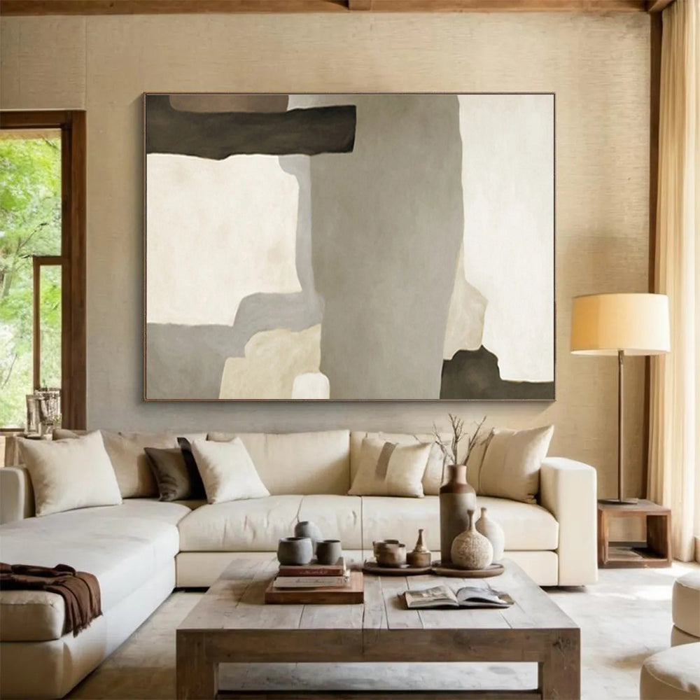 Exquisite Hand - Painted Textured Abstract Painting for Bedroom & Hallway DKH607