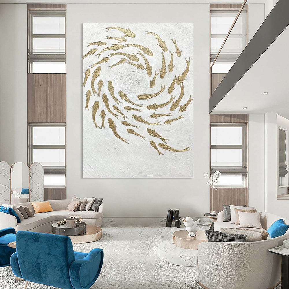 Mammoth - Dimensioned Vertical Hand - Painted Textured Custom Abstract Elegy, for Bedroom and Hotel DKH1544