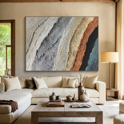 Colossal Hand - Painted Textured Abstract Wall Mural for Office & Living Room DKH619