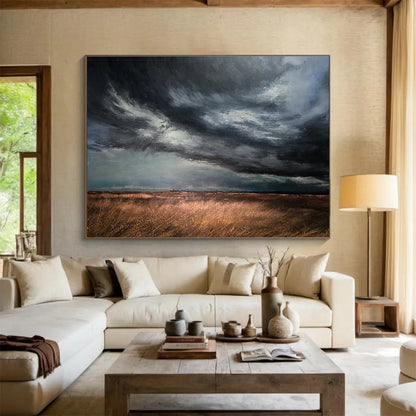 Hand - Painted Textured Large Abstract Creation for Charming Interiors DKH772