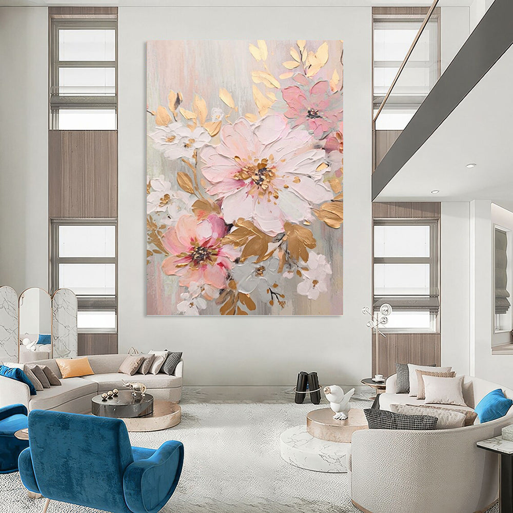 Peaceful Hand - Painted Textured Abstract on Canvas for Bedroom & Living Room DKH1390