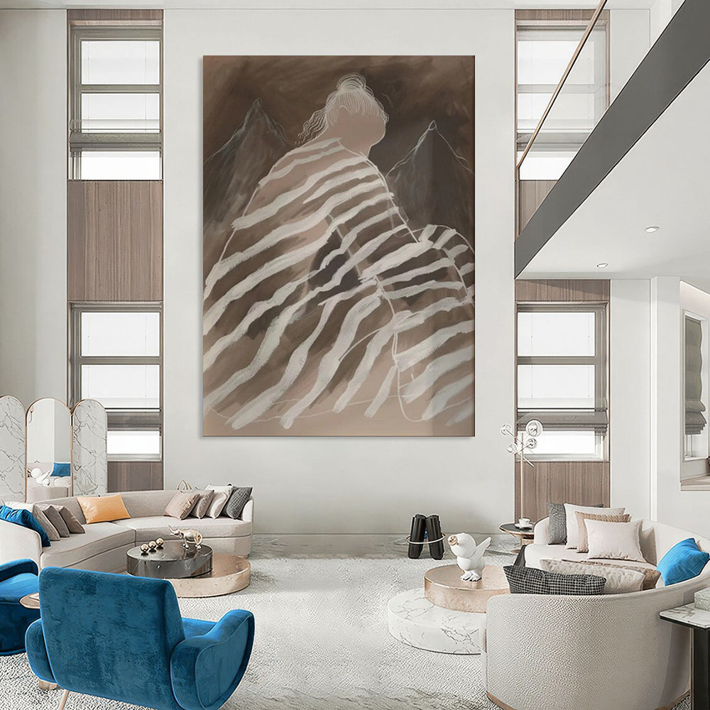 Textured & Artistic Abstract Canvas Art for Office & Bar LargeART2030