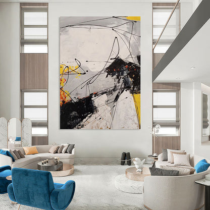 Vast - Dimensioned Hand - Painted Custom Abstract Creation for Living Room and Hotel DTP054