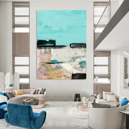 Custom Abstract Paintings: Big Sizes, Hand-Painted Textures for a Modern Look DTP197