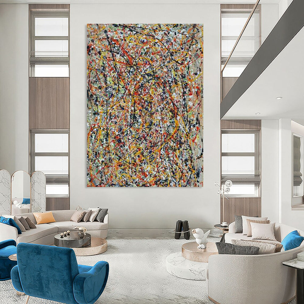 Massive Hand-Painted Abstract Artwork for Office & Hallway LargeART2347