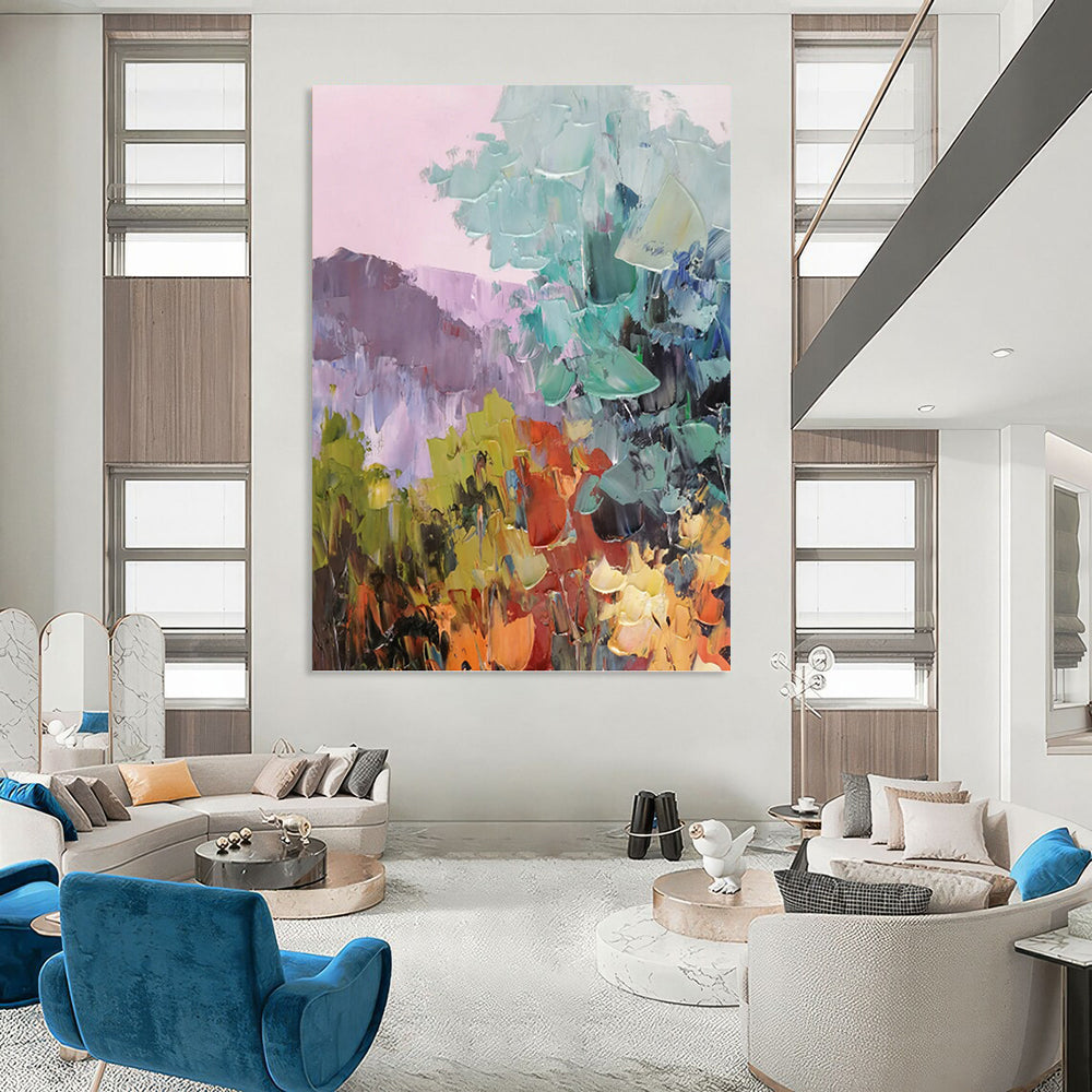 Stylish Hand - Painted Textured Abstract Art for Living Room & Bar DKH1278