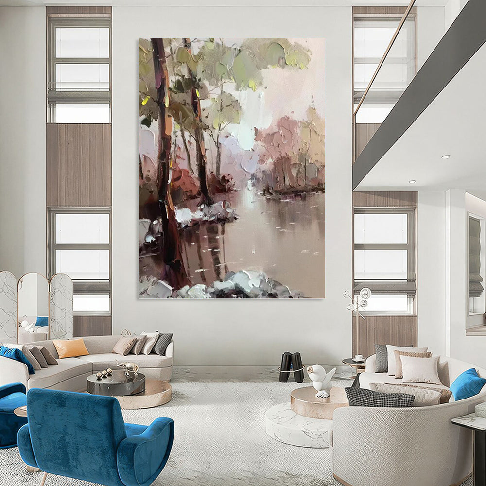 Alluring Hand - Painted Textured Abstract Canvas for Bedroom & Entryway DKH1296
