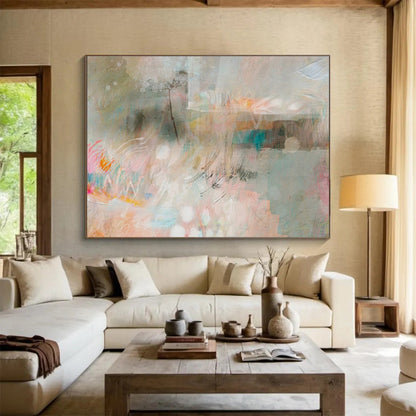 “Serenity’s Embrace” Vast Abstract Canvas for Bedroom & Office DKH203