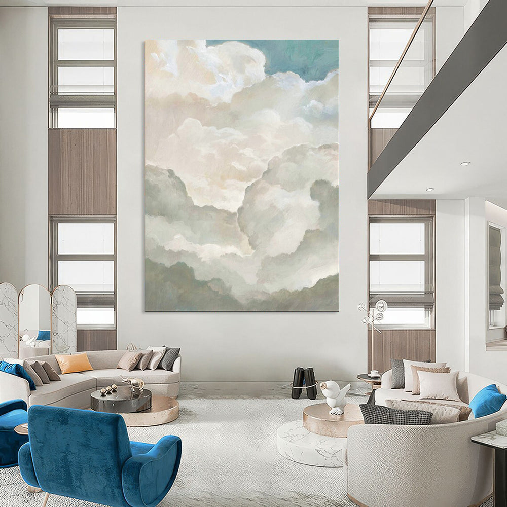 Vivid & Energetic Hand-Painted Custom Abstract Painting for Bedroom & Living Room LargeART1992