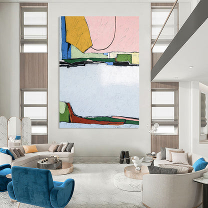 Breathtaking Large-Scale Hand-Painted Abstract Canvas: Transform Your Bedroom & Living Room LargeART2373