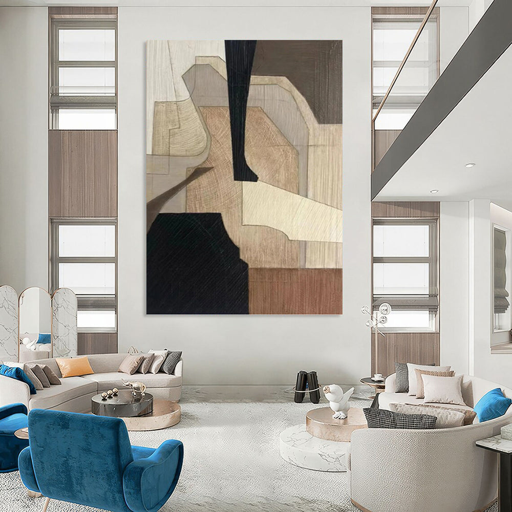 Stunning Large - Format Textured Canvas Abstract for Bedroom & Office DKH1071