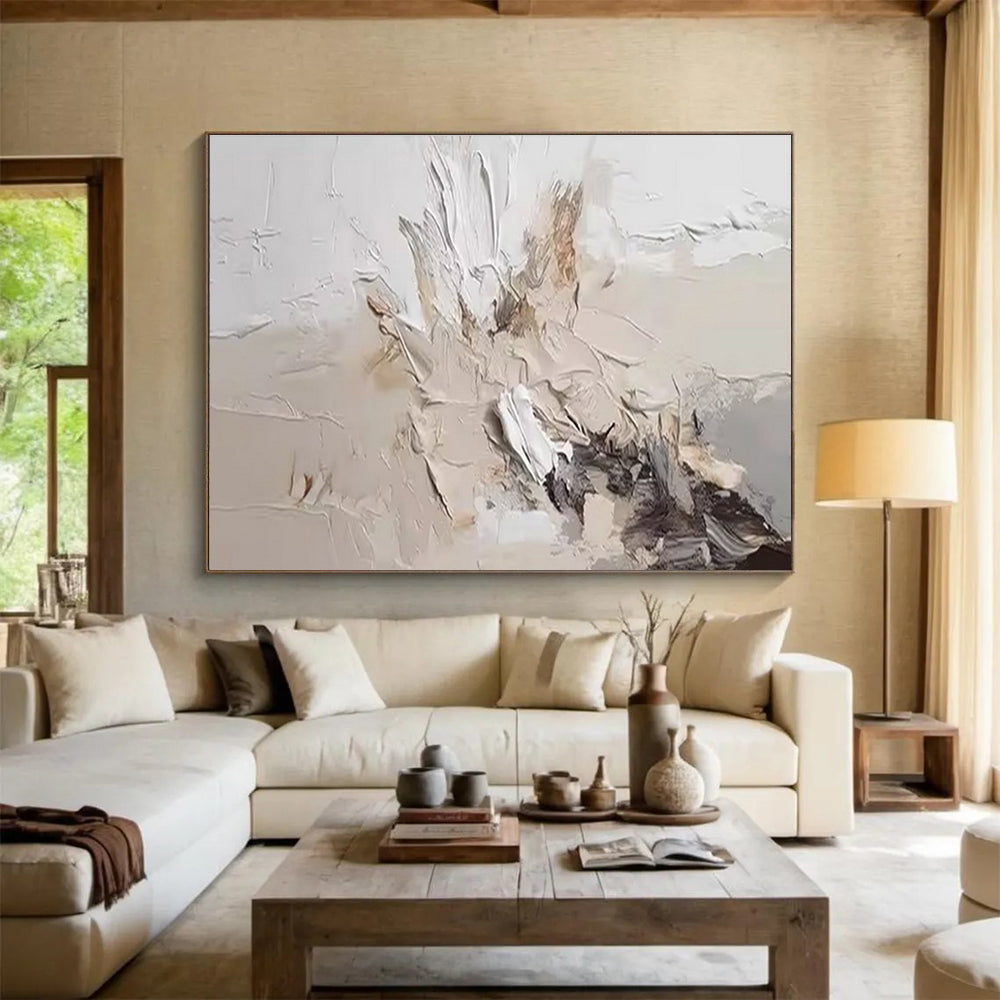 Enormous Hand - Painted Textured Abstract Canvas for Bedroom & Dining Room DKH618