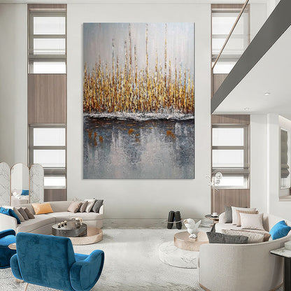 Large-Scale Textured Abstract Wall Art for Bar & Entertainment Room LargeART2103