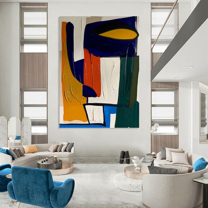 Vast Hand - Painted Textured Abstract Mural for Office & Bedroom DKH1187