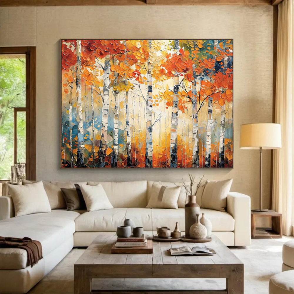 Elegant Original Hand - Crafted Textured Large Abstract Wall Mural for Graceful Touches DKH835