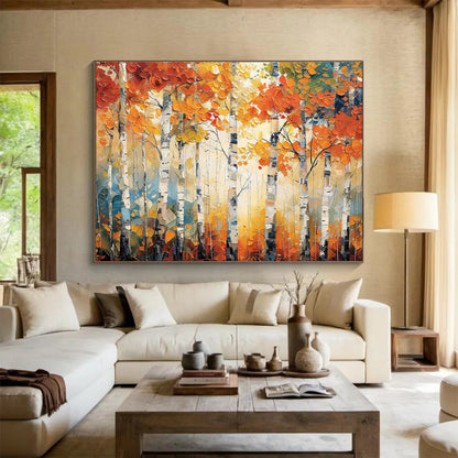 Elegant Original Hand - Crafted Textured Large Abstract Wall Mural for Graceful Touches DKH835