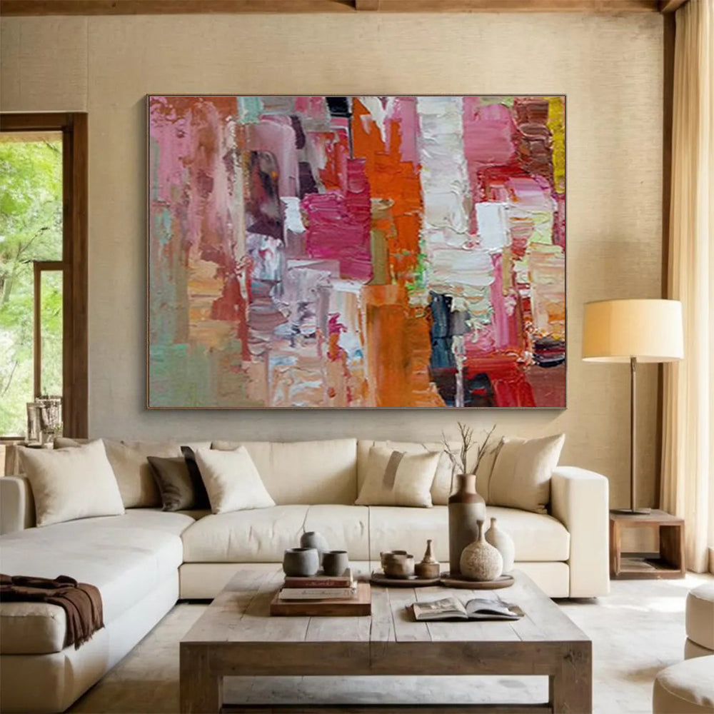 Large - Sized Abstract Canvas for Bedroom & Dining Room DKH375