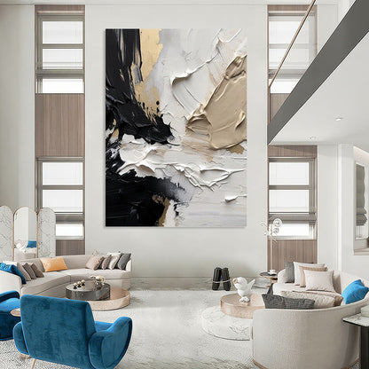 Colossal Custom - Textured Hand - Painted Abstract Canvas for Office & Bedroom DKH1025