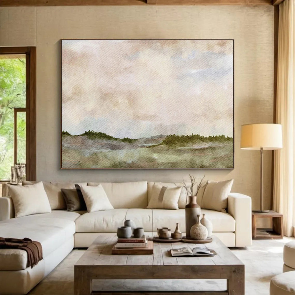 Oversized Hand-Painted Abstract Murals for Entryway & Hallway LargeART1488