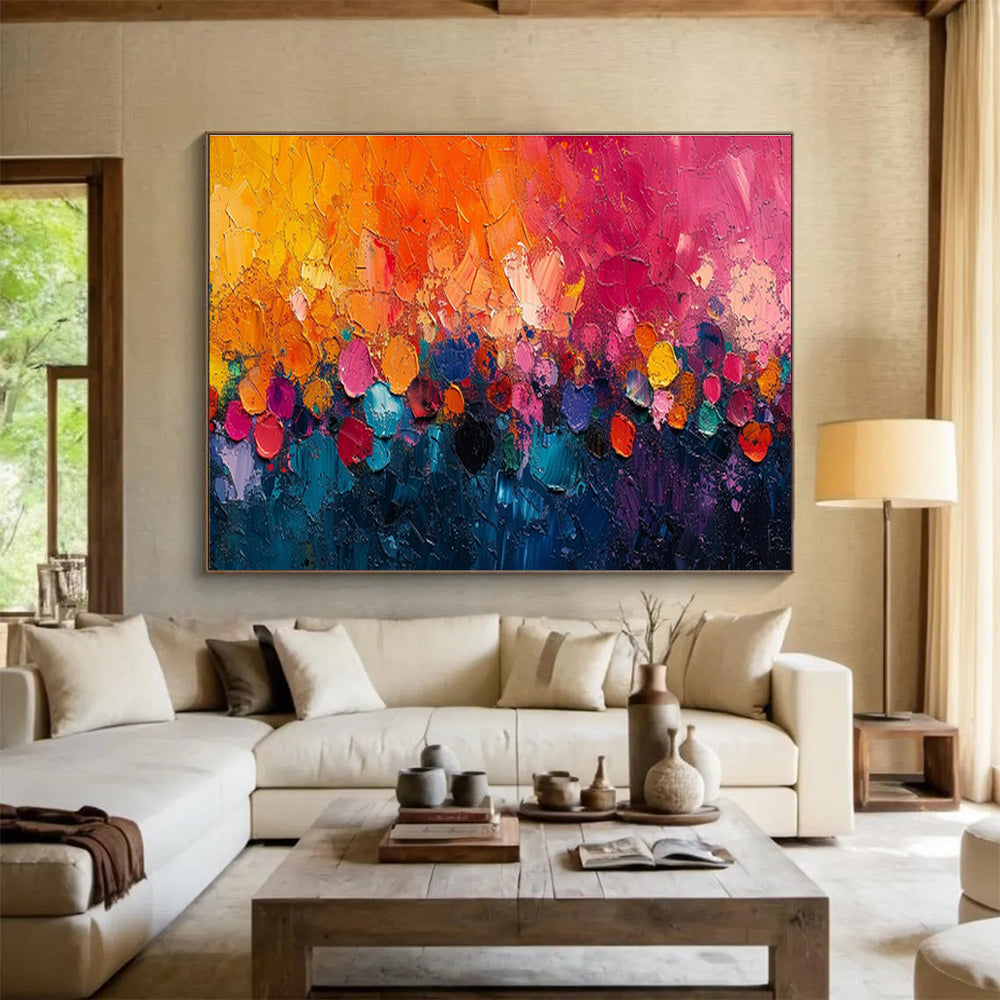 Monumental Hand - Painted Textured Abstract Art for Decorative Prestige DKH710