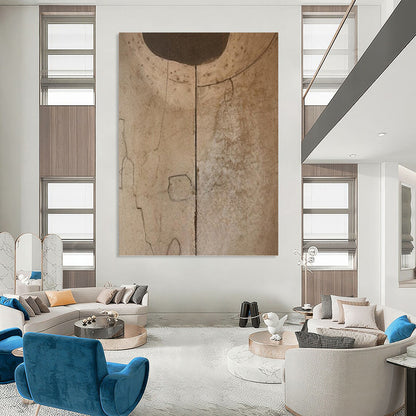 Large - Sized Vertical Custom Abstract Hand - Painted Masterpiece for Office and Dining Room DKH1660