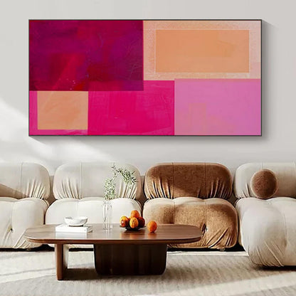 Custom Hand-Painted Abstract Mural for Dining Room & Hotel LargeART1480