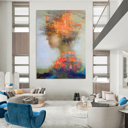 Custom Abstract Paintings: Big Sizes, Textured Excellence for Living Room & Bar DTP318