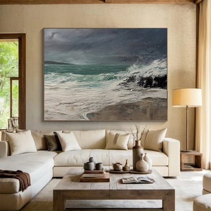 Stormy Sea & Rocks - Dynamic Office Motivation DLZ043