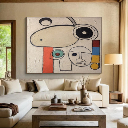 Whimsical Abstract Faces & Shapes - Quirky Nursery Art DLZ011