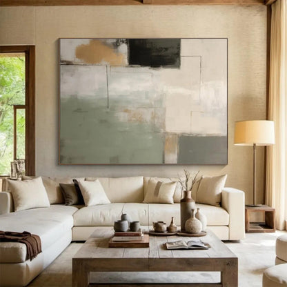 “Serene Horizons” Large - Sized Abstract Painting for Office & Bedroom DKH328