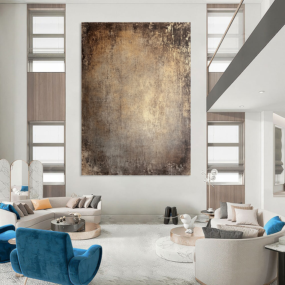Contemporary abstract painting with distressed earth tones and flat textures creating a warm nostalgic backdrop perfect for highlighting your subject. DLZ1291