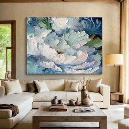 Grand Hand - Painted Abstract Textured Wall Mural for Interior Transformation DKH675