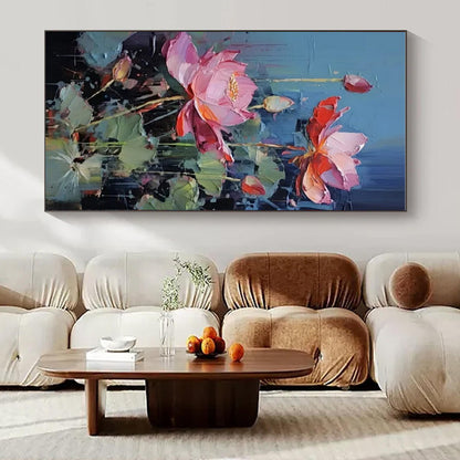 Oversized Hand-Painted Abstract Mural for Office & Bar LargeART1436