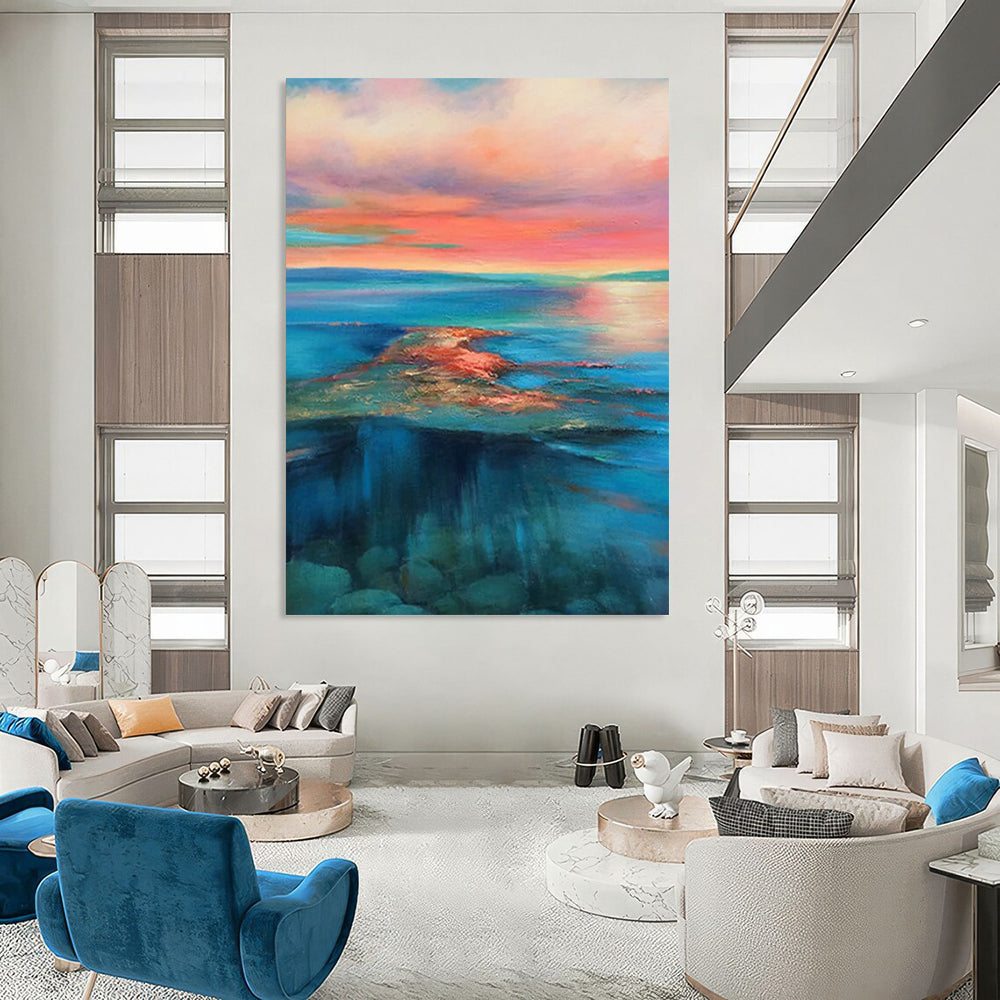 Gargantuan Hand - Painted Textured Custom Abstract Work for Entryway and Hotel DTP018