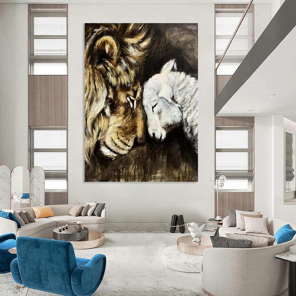 Large - Sized Hand - Painted Custom Abstract Work (with Unique Textures), for Decorating Living Room and Entryway DKH1452