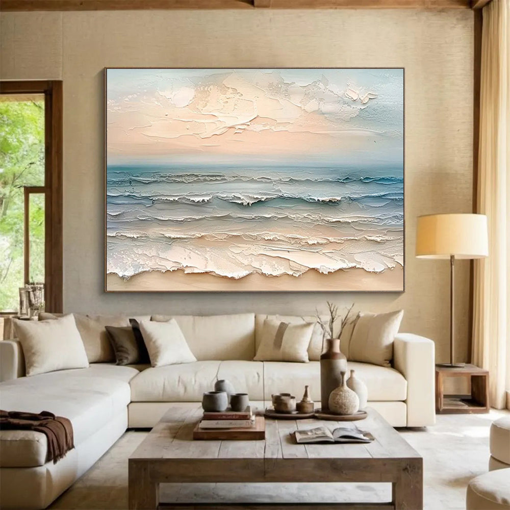 Vast - Scale Original Hand - Painted Textured Abstract Canvas for Impactful Design DKH795