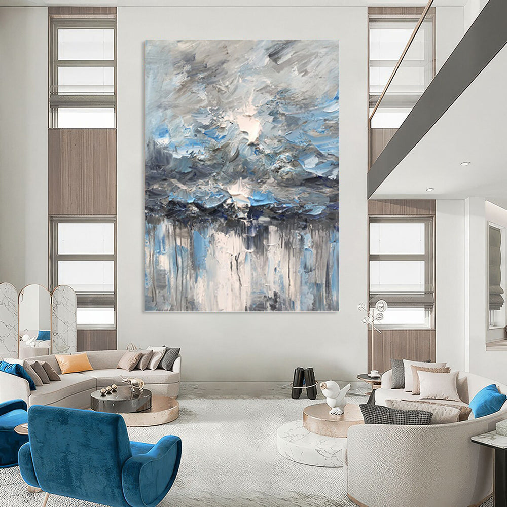 Elegant Hand - Painted Textured Abstract for Hotel & Dining Room DKH1291
