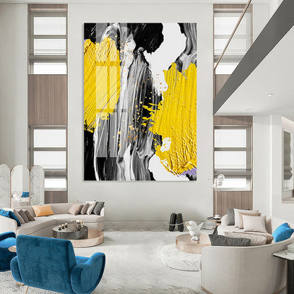 Vast - Expansive Vertical Hand - Painted Textured Custom Abstract Artifact, for Decorating Bedroom and Office DKH1526